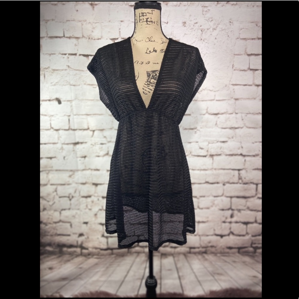 Black swimwear coverup